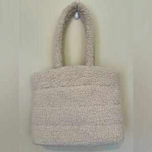 Universal Thread Women's Cream Plush Sherpa Large Tote
